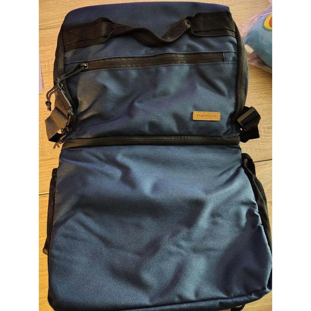 Haimont Backpack‎ Navy Blue Nylon Tech Travel School Work Bag